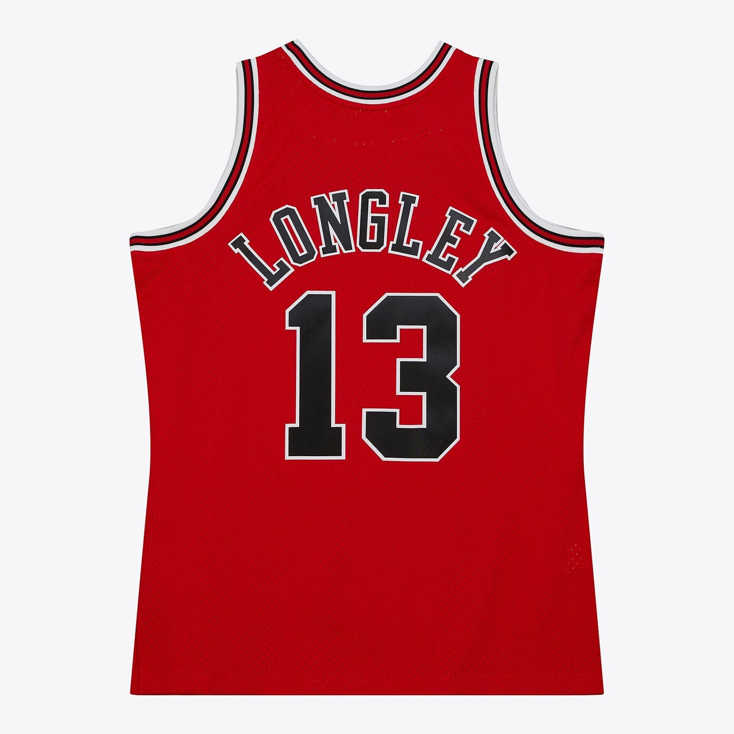 Men's Mitchell & Ness NBA Dark Road Jersey Bulls 1997 Luc Longley