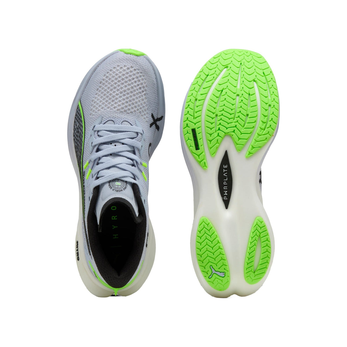 PUMA Deviate Nitro 3 HYROX Women's Running Shoes — Cool Weather/Green Glare