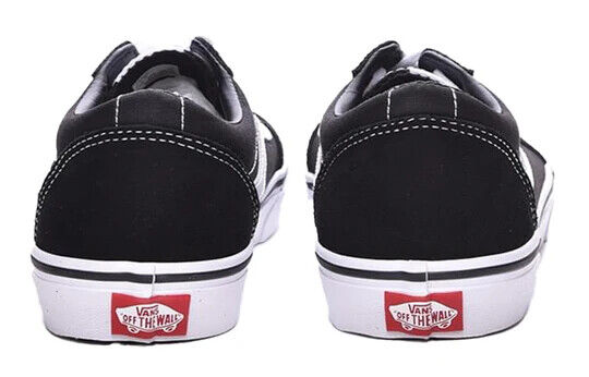 Vans Ward Kids' Sneakers — Black/White Canvas Low-Top