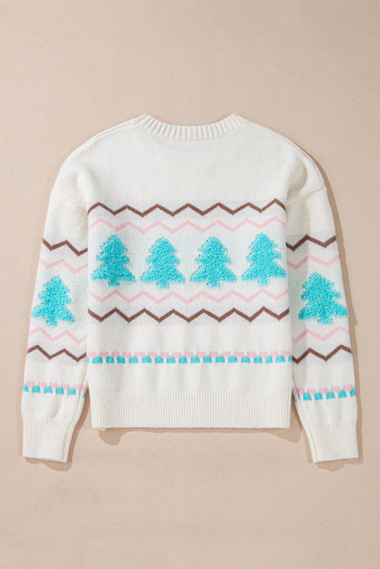 Threaded Pear Sofia Trim Drop Shoulder Sweater