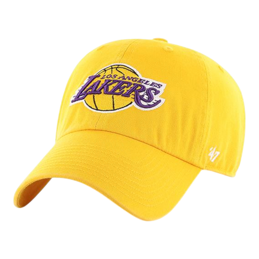 47 Brand Los Angeles Lakers Clean Up Mens Strapback Hat — Gold (GDA)