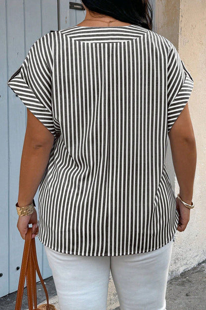 Threaded Pear Hope Short Dolman Sleeve PLUS Blouse
