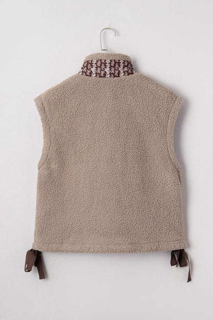 Threaded Pear Wrenley Bows Sherpa Fleece Vest