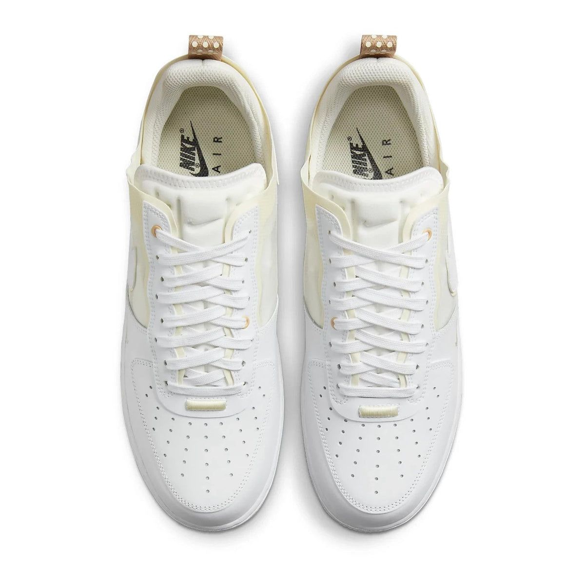 Nike Air Force 1 React Men's Sneakers — Coconut Milk Leather Low-Top