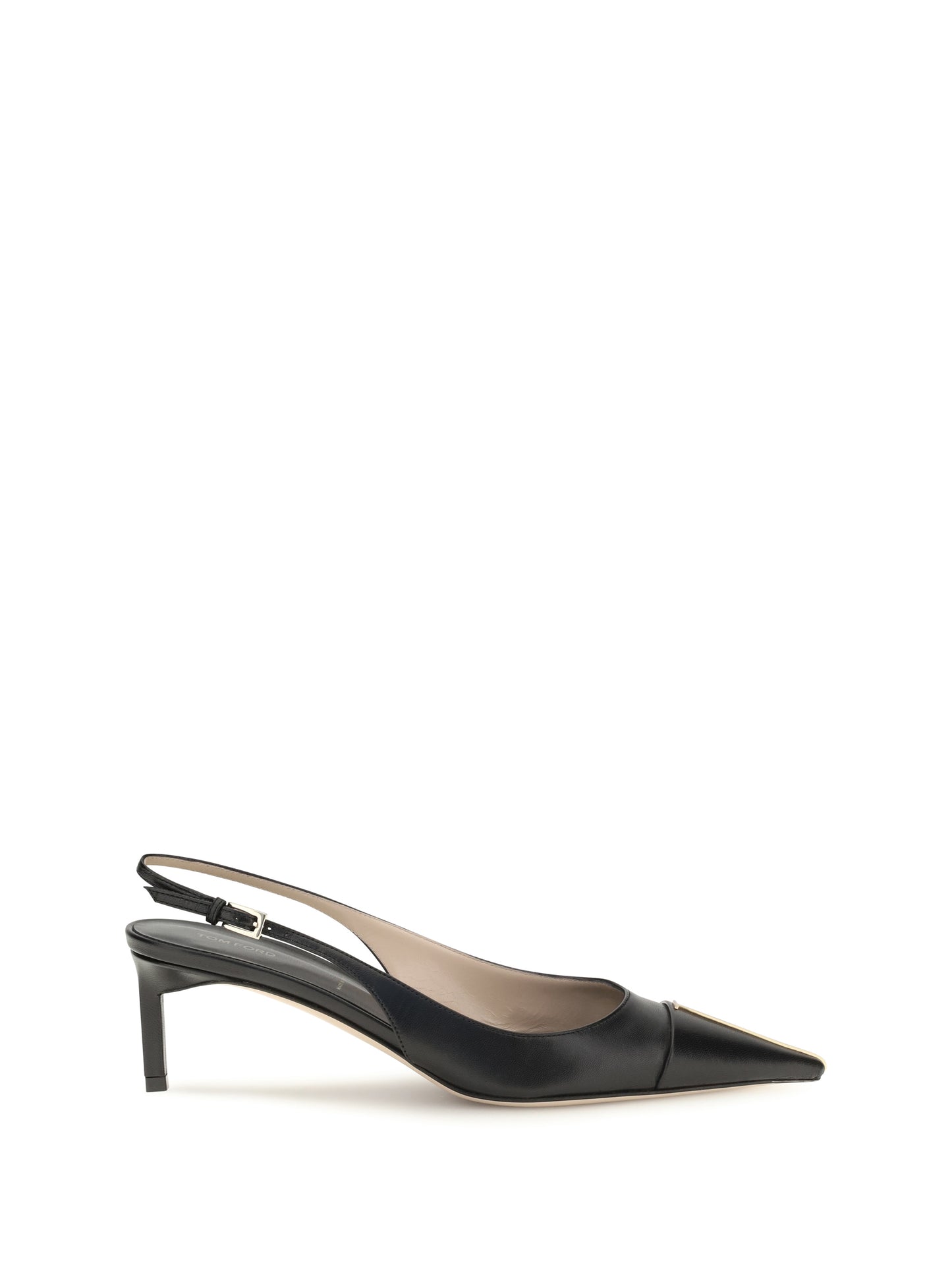 Pumps Leather Slingback Black