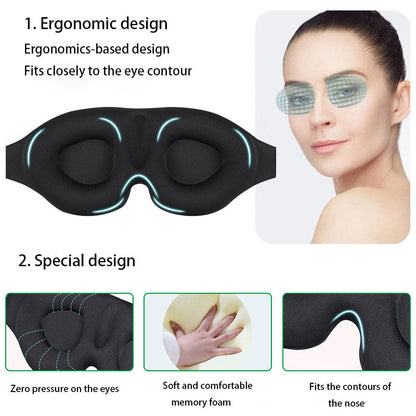 3D Memory Foam Sleep Eye Mask | Breathable Eye Protection
