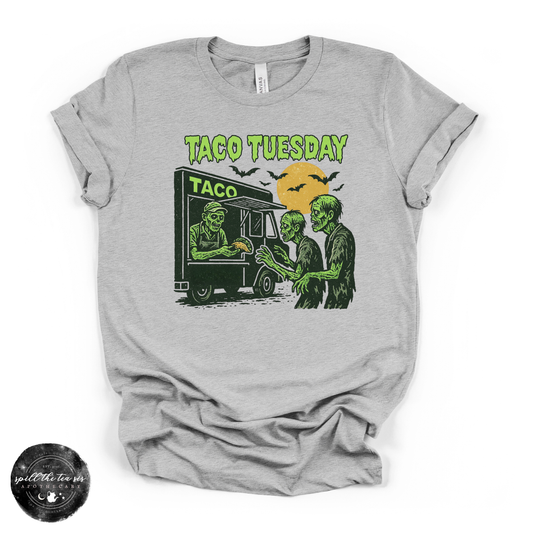 Taco Tuesday Zombie Tee | Funny Zombie Graphic T-Shirt