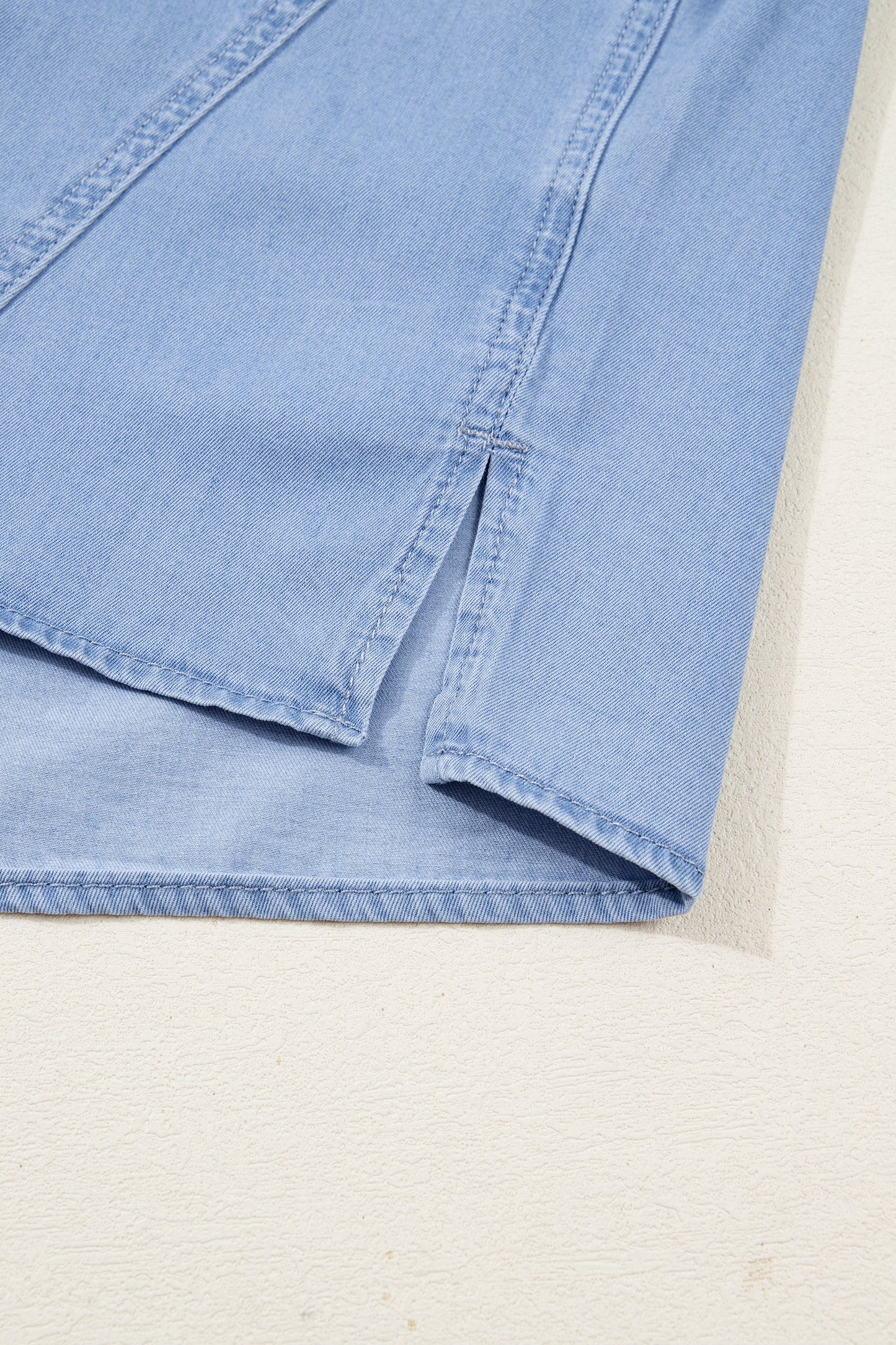 Threaded Pear Londyn Bracelet Sleeve Chambray Shirt