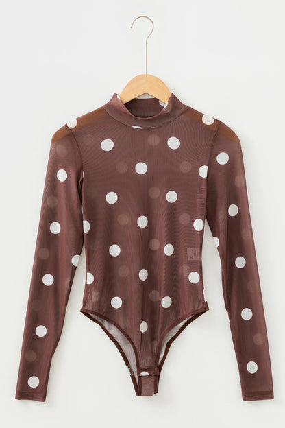 Threaded Pear Eliana Mesh Long Sleeve Bodysuit
