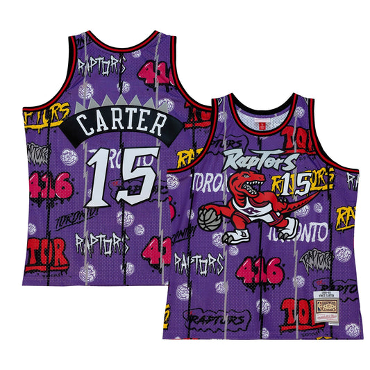 Men's Mitchell & Ness Slap Sticker Swingman Jersey Raptors 1998 Vince Carter