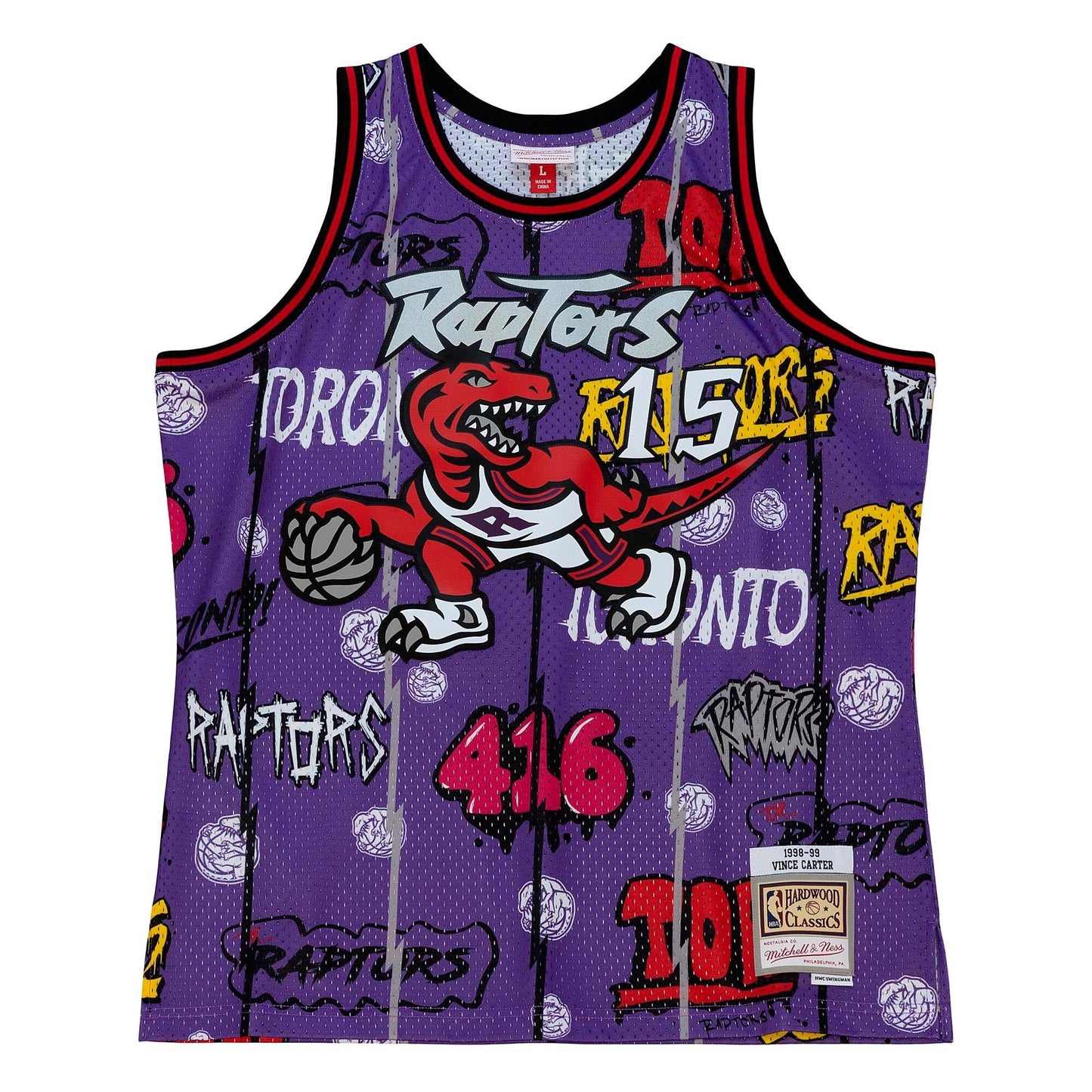 Mitchell & Ness Men's Slap Sticker Swingman Jersey Raptors 1998 Vince Carter Jerseys