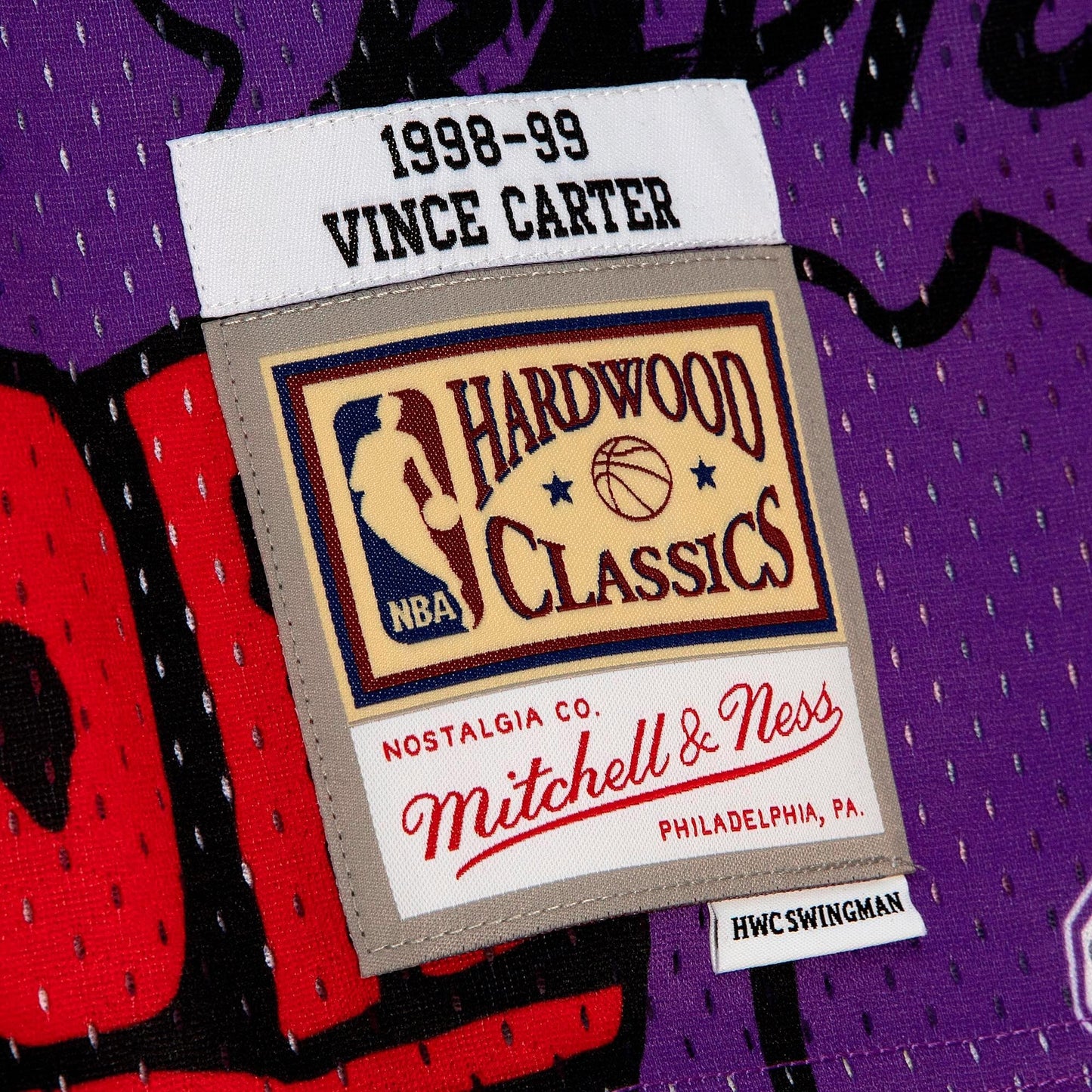 Mitchell & Ness Men's Slap Sticker Swingman Jersey Raptors 1998 Vince Carter Jerseys