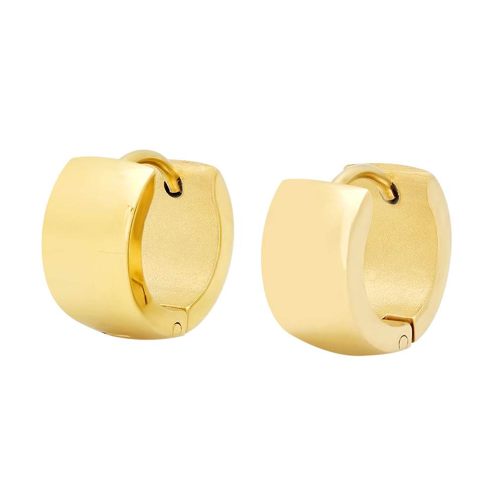 Huggie Wide Band Hoops