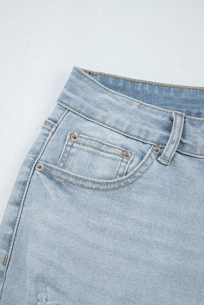 Threaded Pear Kimberly Length Distressed Skinny Jeans