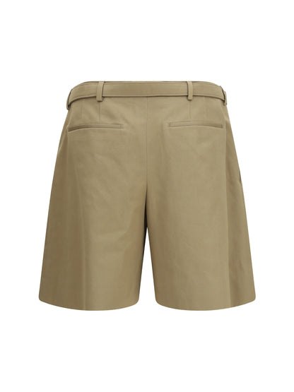 Pleated Belt Shorts Teak
