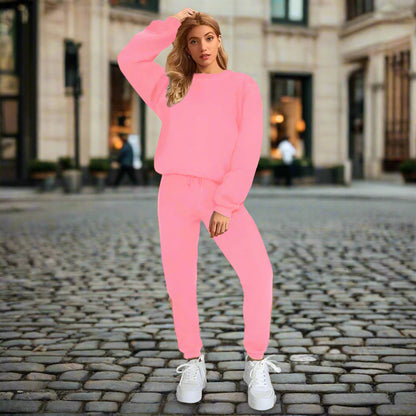 Women's Oversized Drop-Shoulder Sweatshirt & Jogger Pants Sweatsuit Set