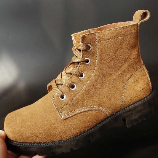 Fluffy Breathable Construction-Site Protective Big-Head Safety Shoes
