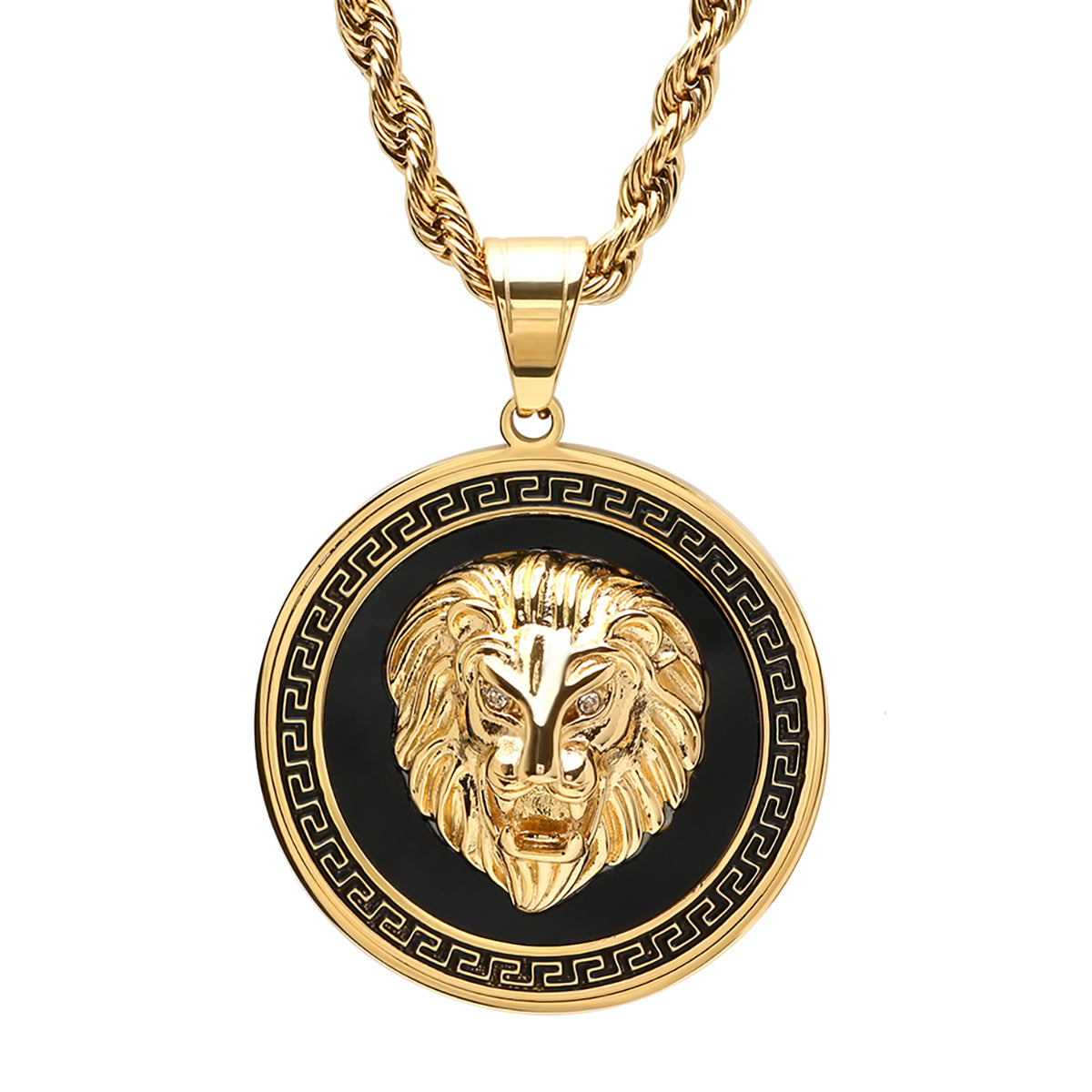 Regal Lion Medallion Necklace