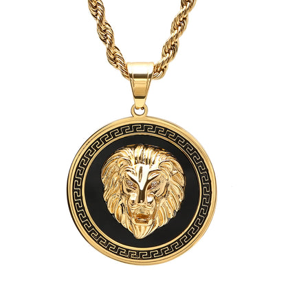 Regal Lion Medallion Necklace
