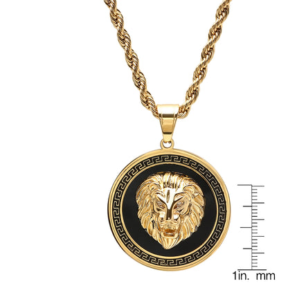 Regal Lion Medallion Necklace