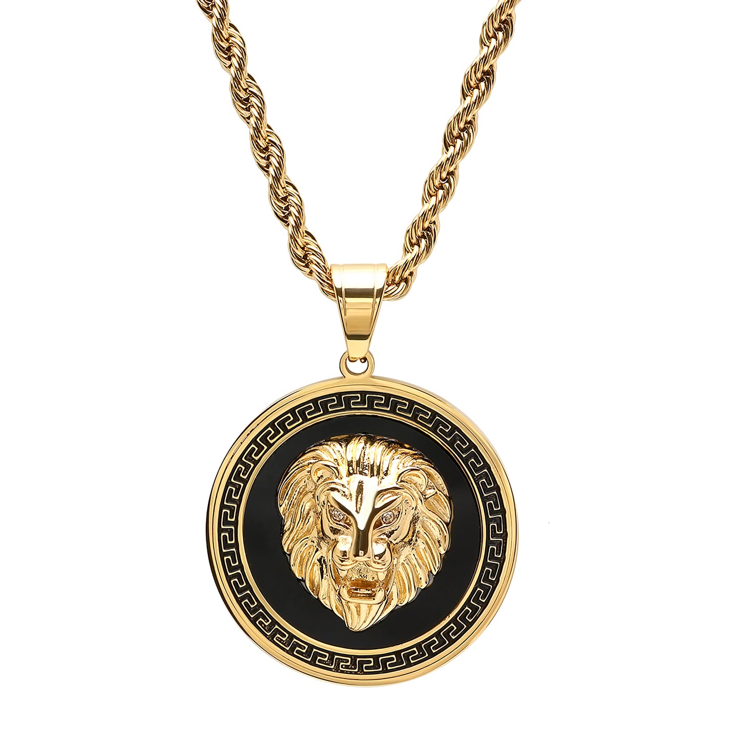 Regal Lion Medallion Necklace