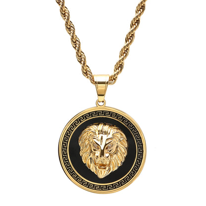 Regal Lion Medallion Necklace