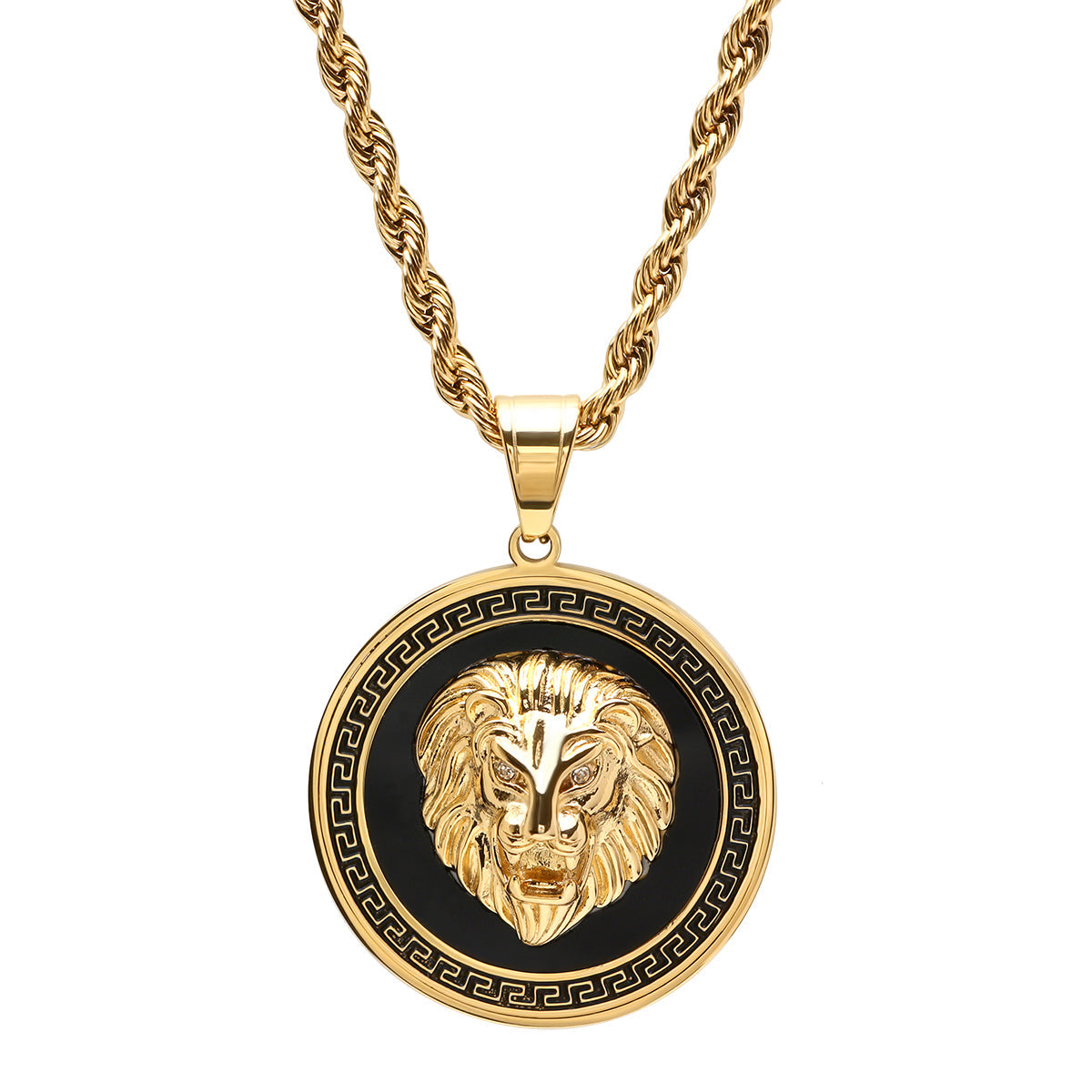 Regal Lion Medallion Necklace