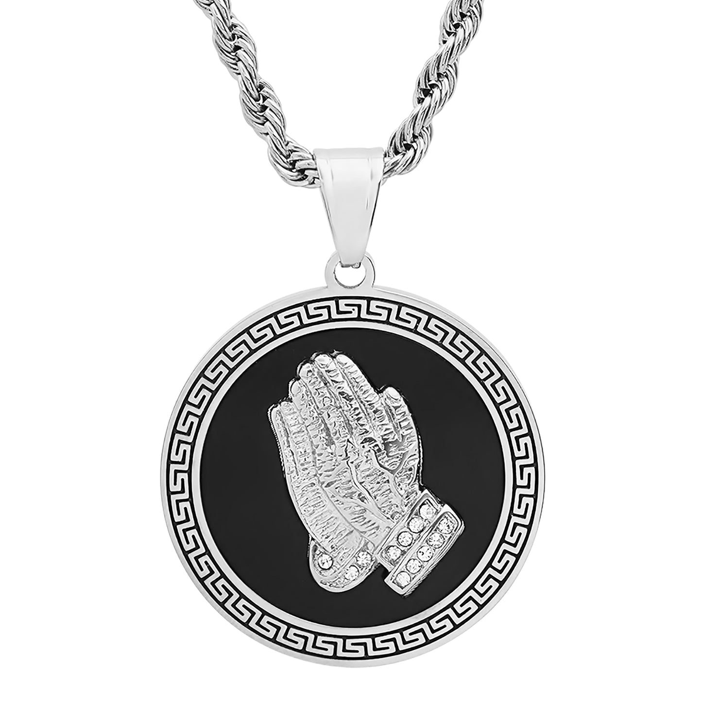 Sacred Hands Medallion Necklace