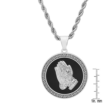 Sacred Hands Medallion Necklace