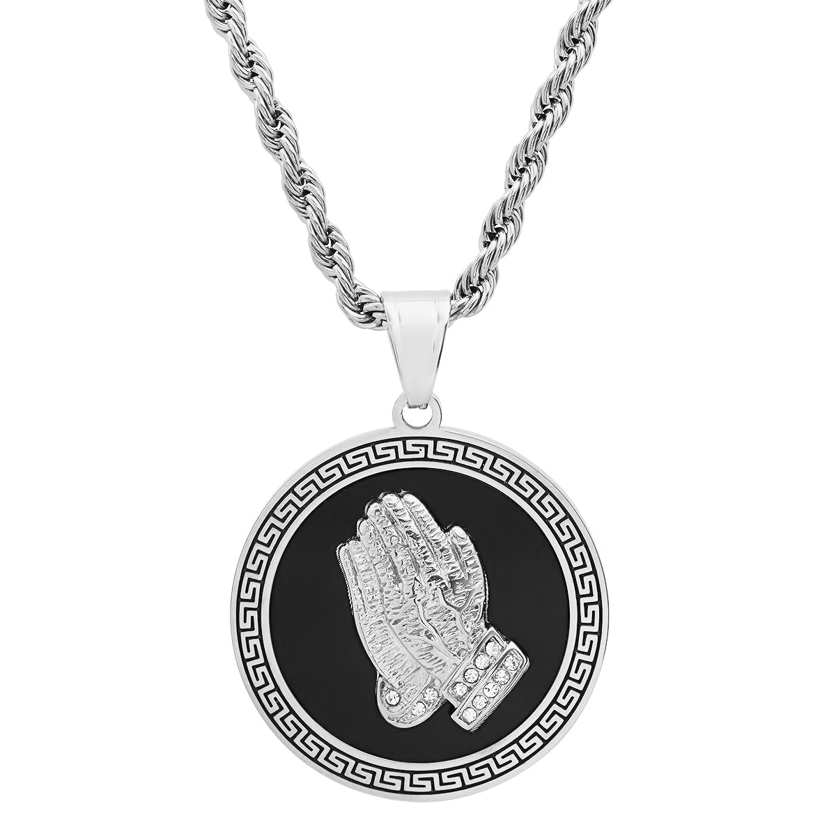 Sacred Hands Medallion Necklace
