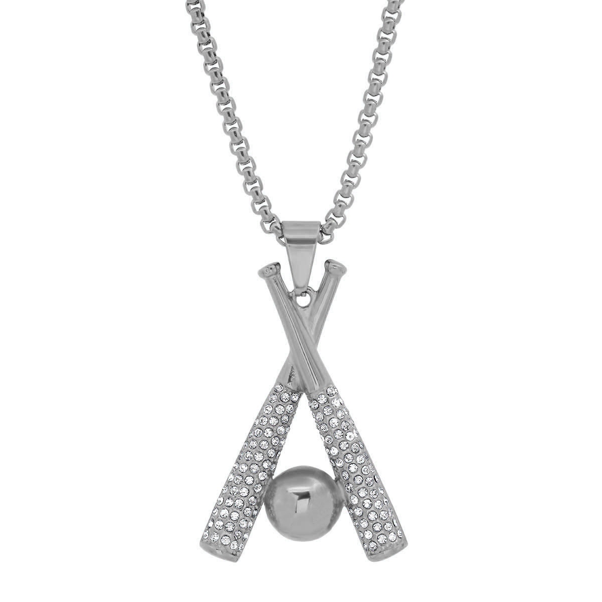 Clutch Bat & Ball Pendant Necklace