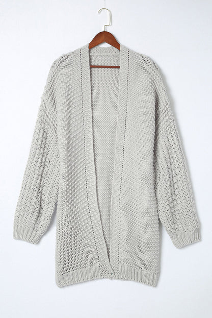 Threaded Pear Oakley Shoulder Puff Sleeve Cardigan