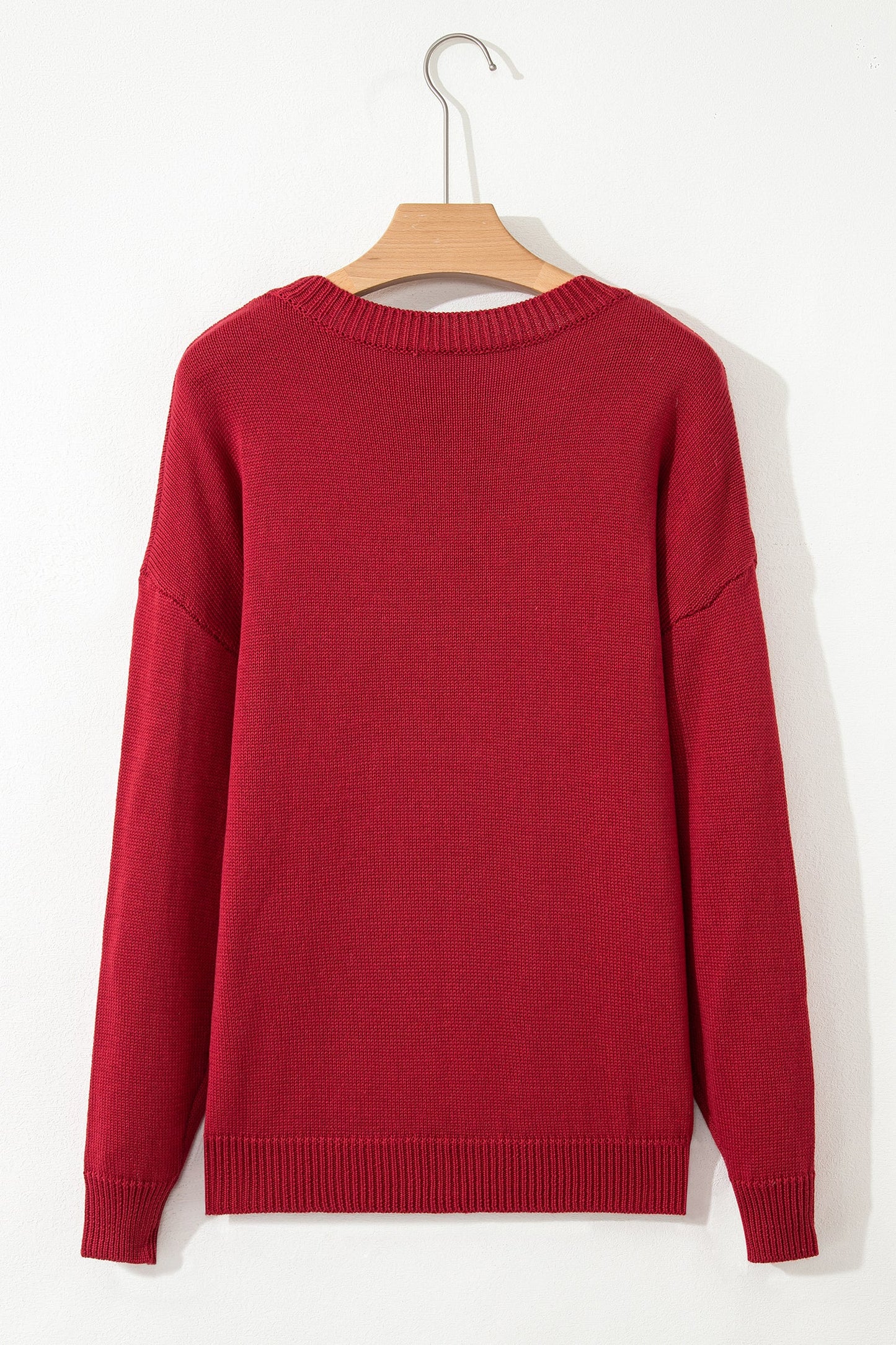 Threaded Pear Jade Christmas Drop Shoulder Sweater
