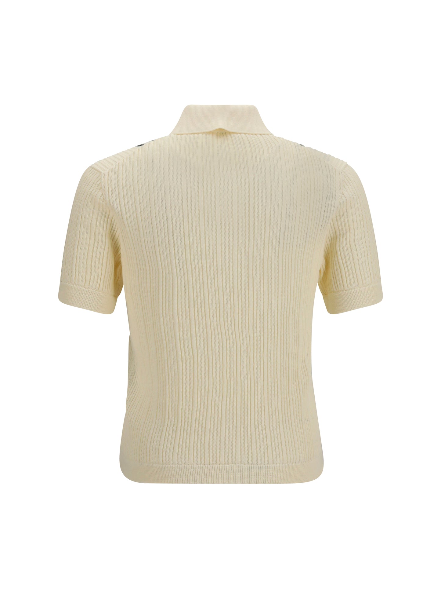 Polo Shirt Jacquard Cotton White