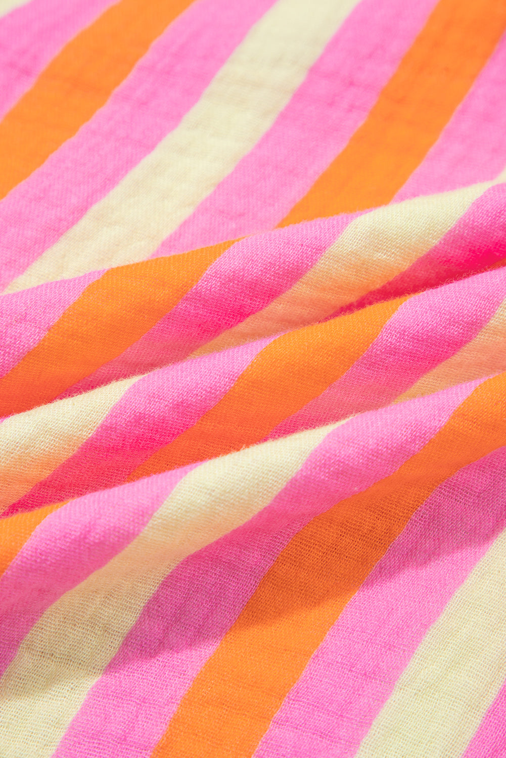 Threaded Pear Teresa Stripe Crinkled Half PLUS Blouse