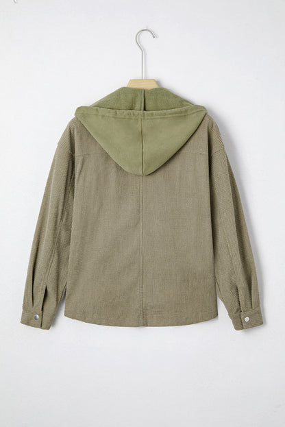 Threaded Pear Undine Knit Textured Hooded Jacket