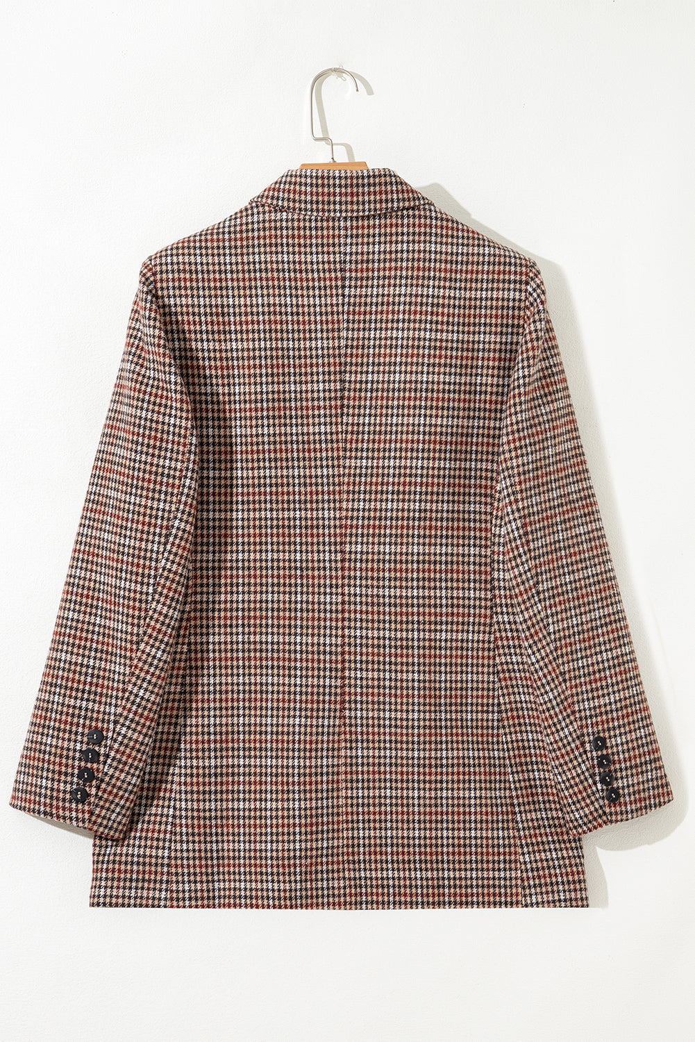 Threaded Pear Aria Houndstooth Lapel Collar Blazer
