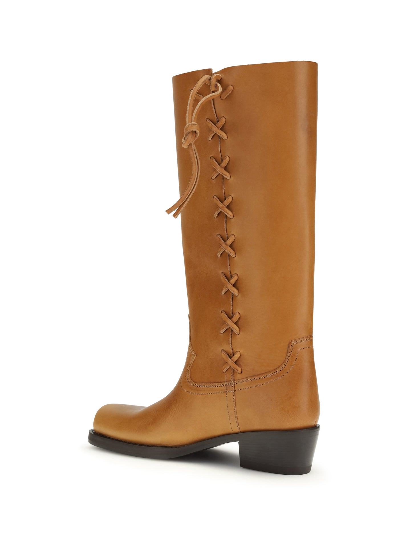 Boots Roxanne Tan Calf Leather