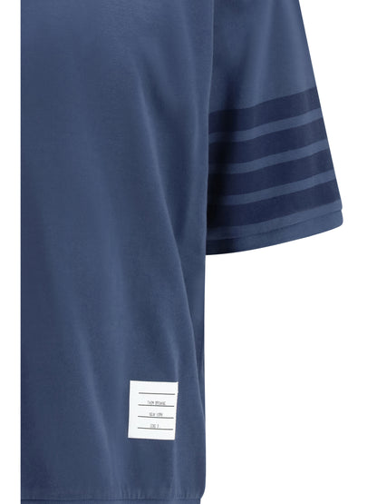 Cotton T-Shirt 4-Bar Navy