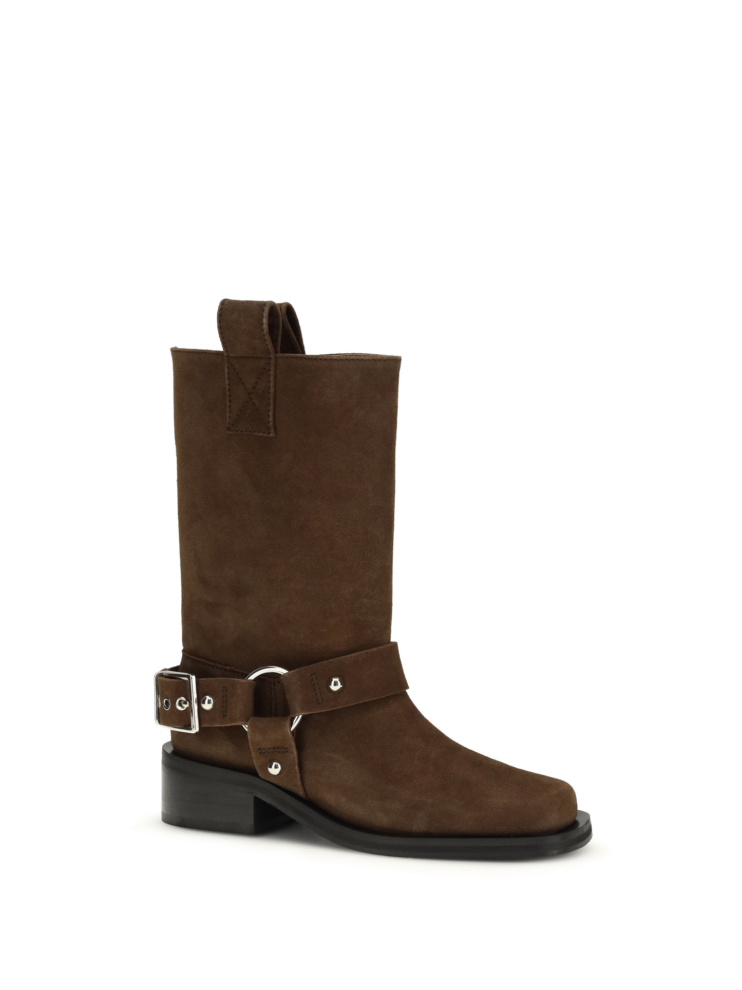 Biker Boots Suede Chicory Coffee