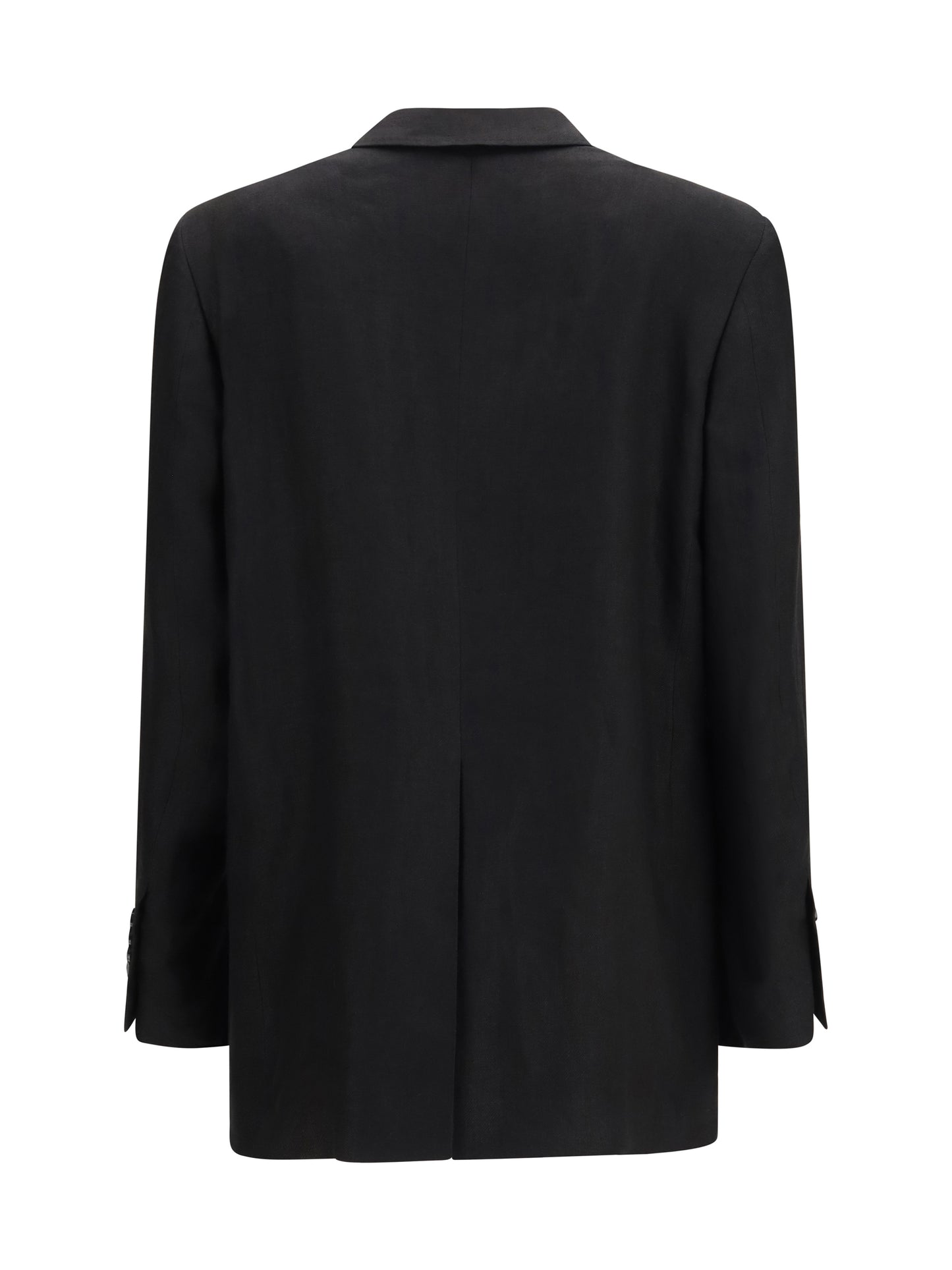 Blazer Double-Breasted Linen Black