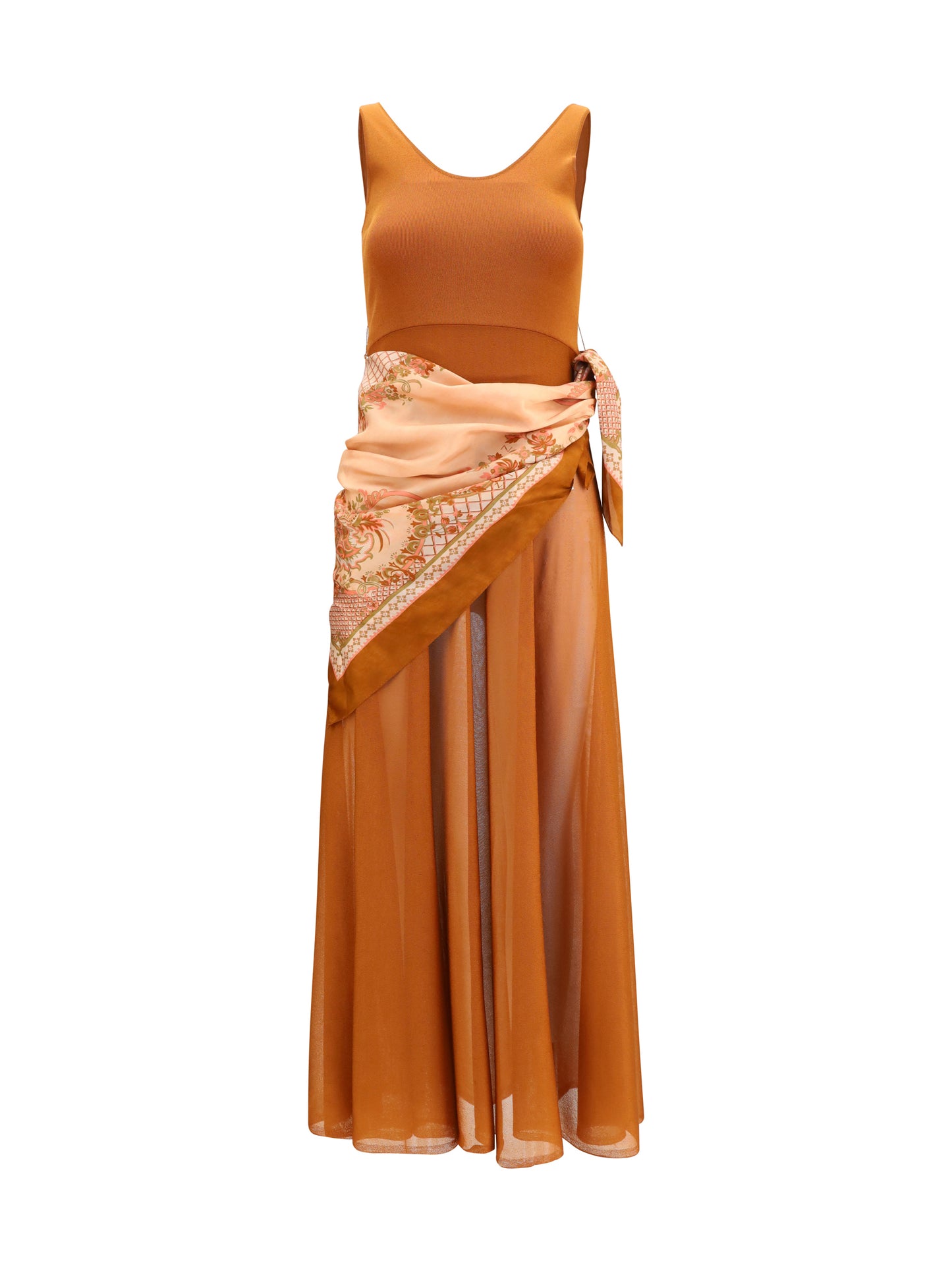 Maxi Dress Aster Scarf Tan/Print