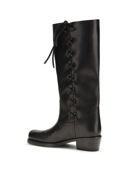 Boots Roxanne Black Calfskin
