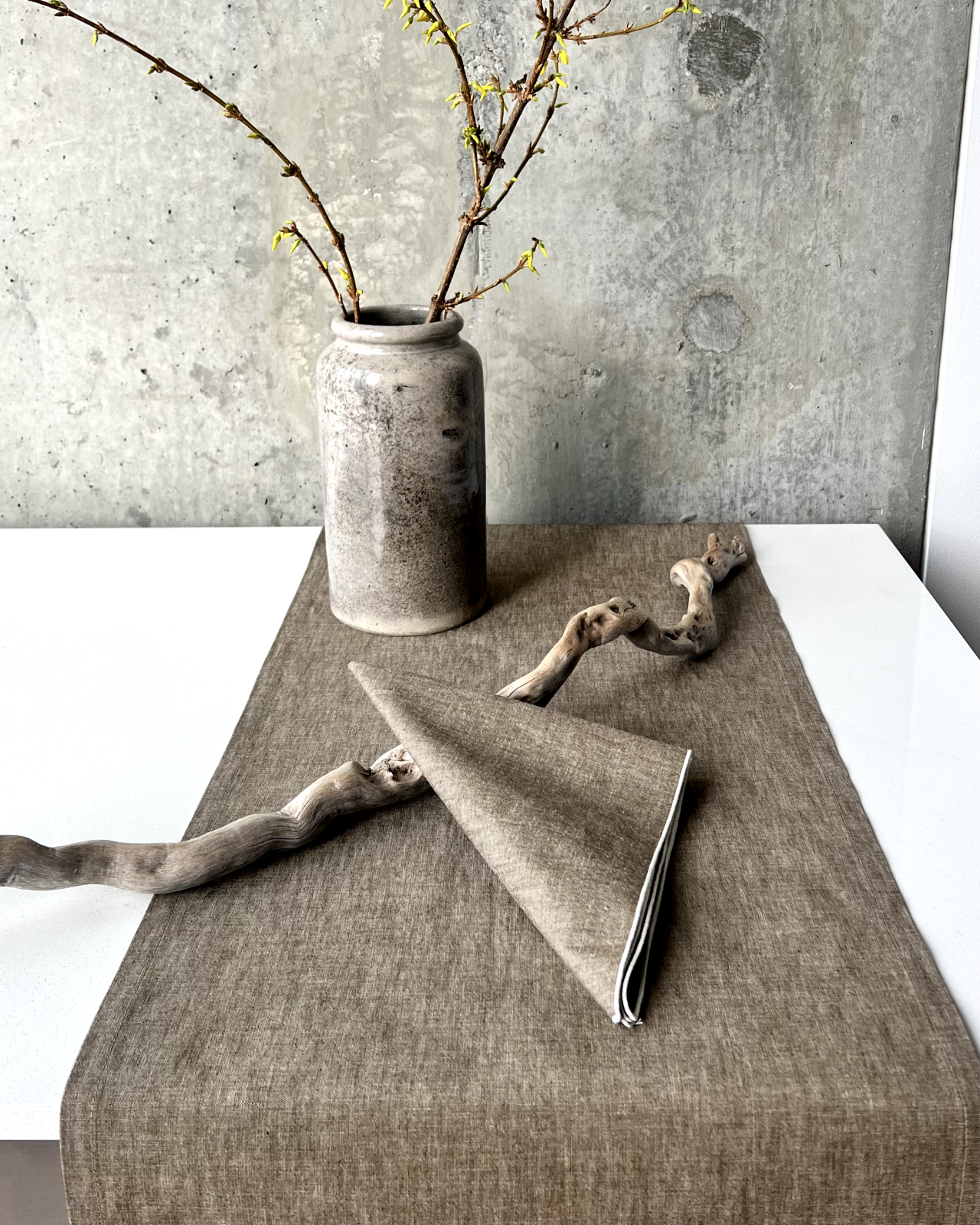 Table Runner - Tan Chambray