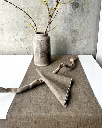 Table Runner - Tan Chambray