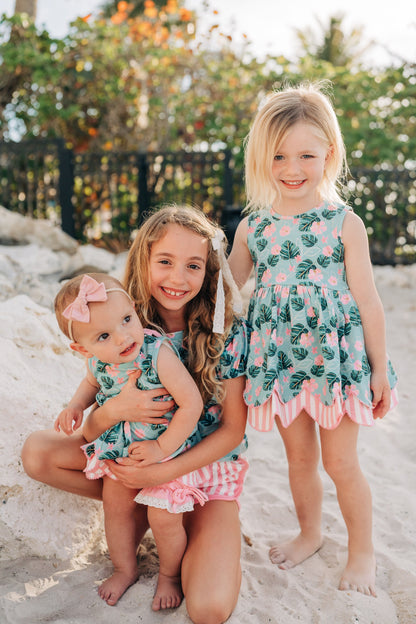 Hawaiian Scallop Tunic Set