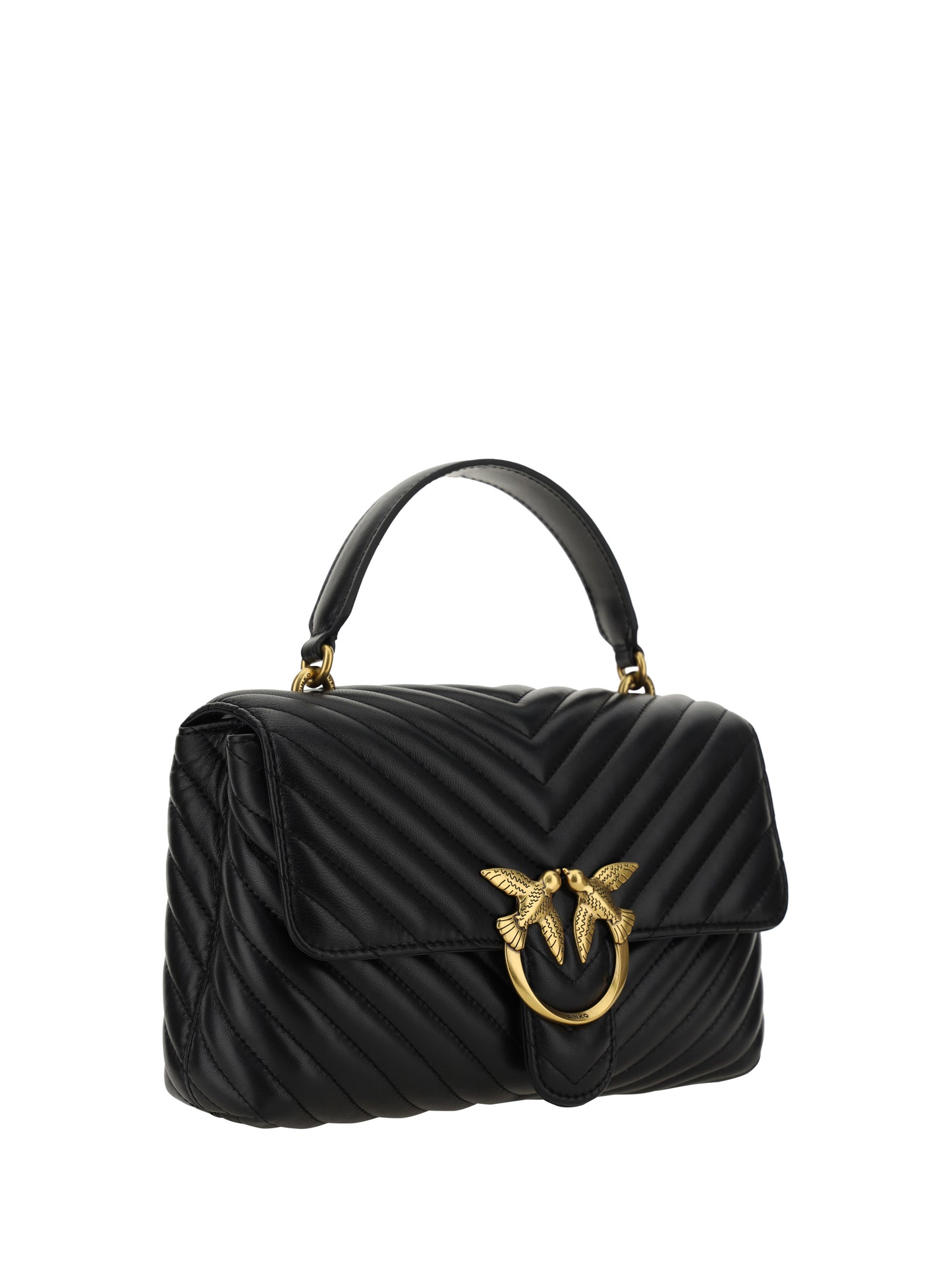 Handbag Love Lady Calfskin Black/Antique Gold
