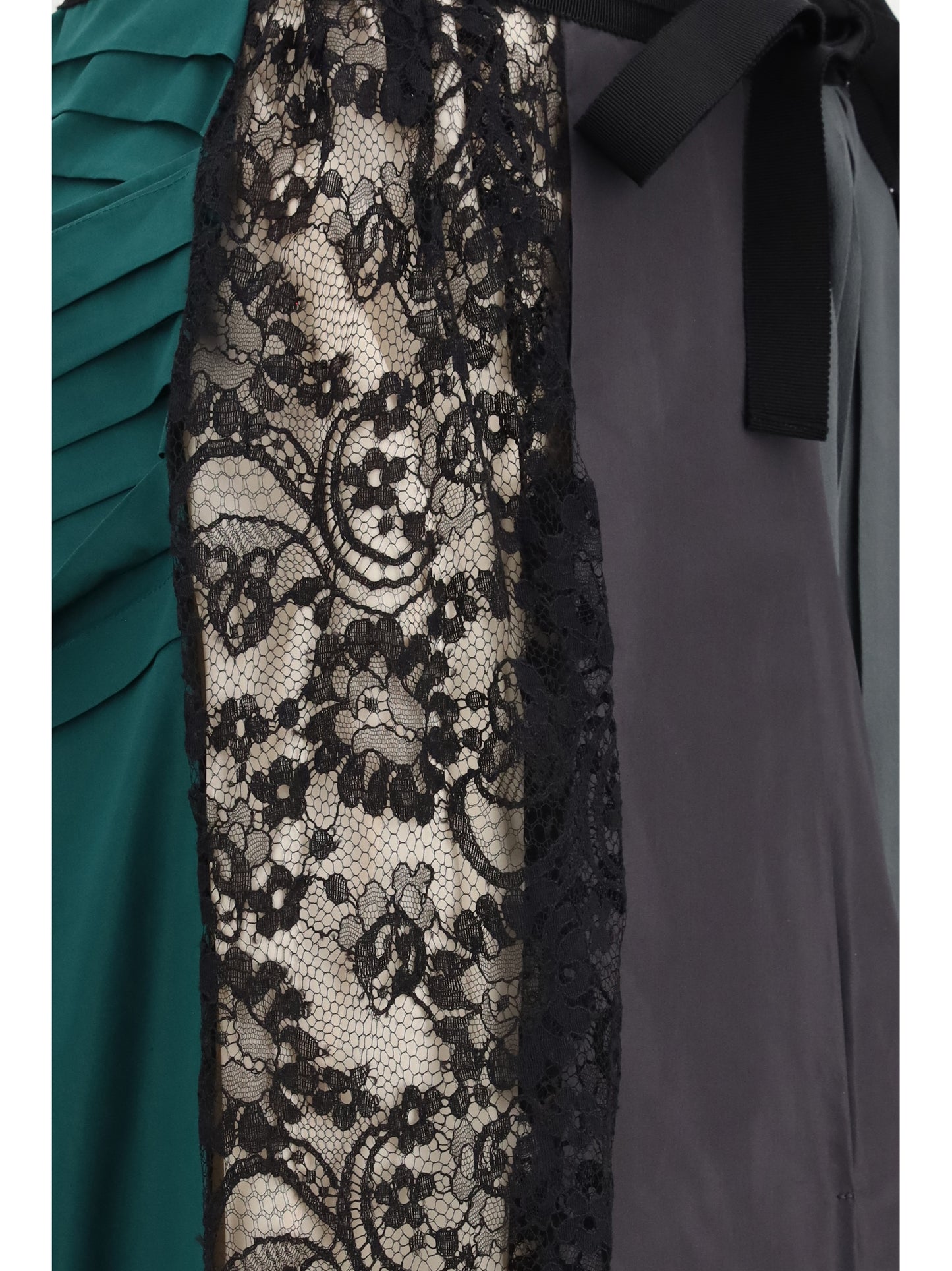 Midi Patchwork Skirt in Hematite Silk