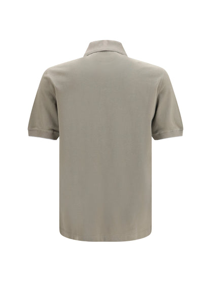 Polo Shirt Cotton Khaki/Grey