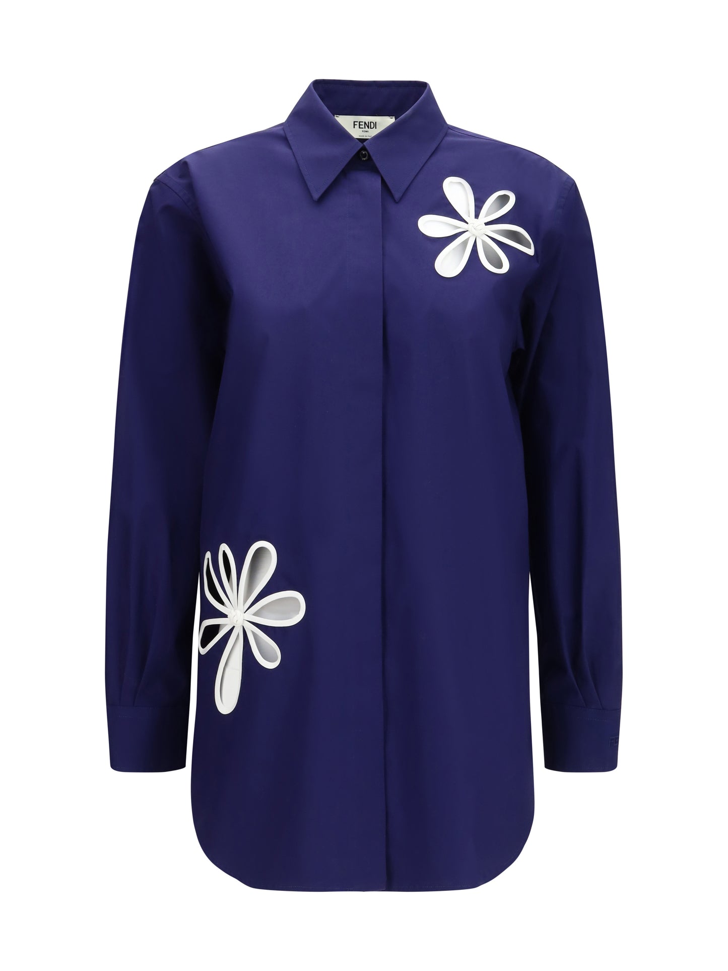 Shirt Ajour Motif Blue